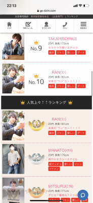 RAN(ラン) 東京秘密基地、ランキング