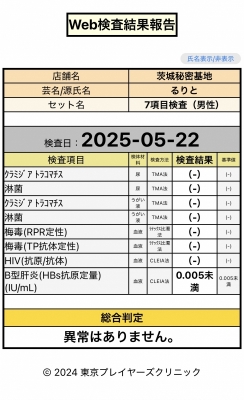 RURITO(ﾙﾘﾄ) 性病検査について