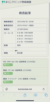 RAIJI(ﾗｲｼﾞ) 検査報告