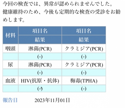 HISUI(ﾋｽｲ) 性病検査！！