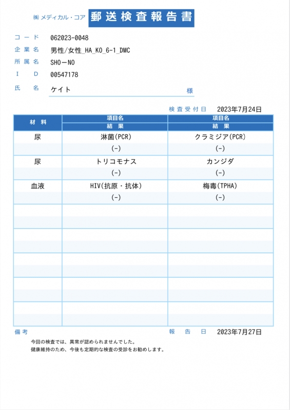 KEITO(ｹｲﾄ) 性病検査