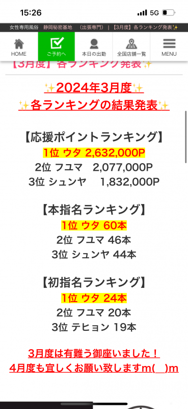 UTA(ｳﾀ) ランキング