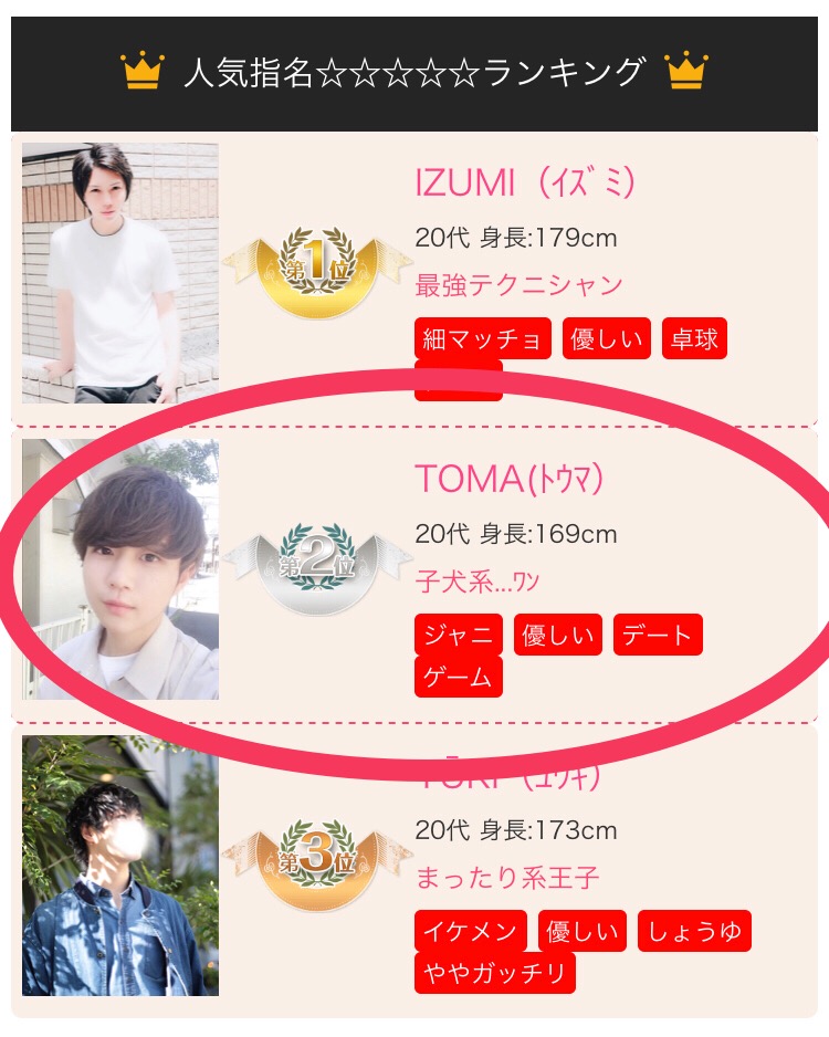 TOMA(トウマ) 本指名ランクイン( ´ ▽ ` )